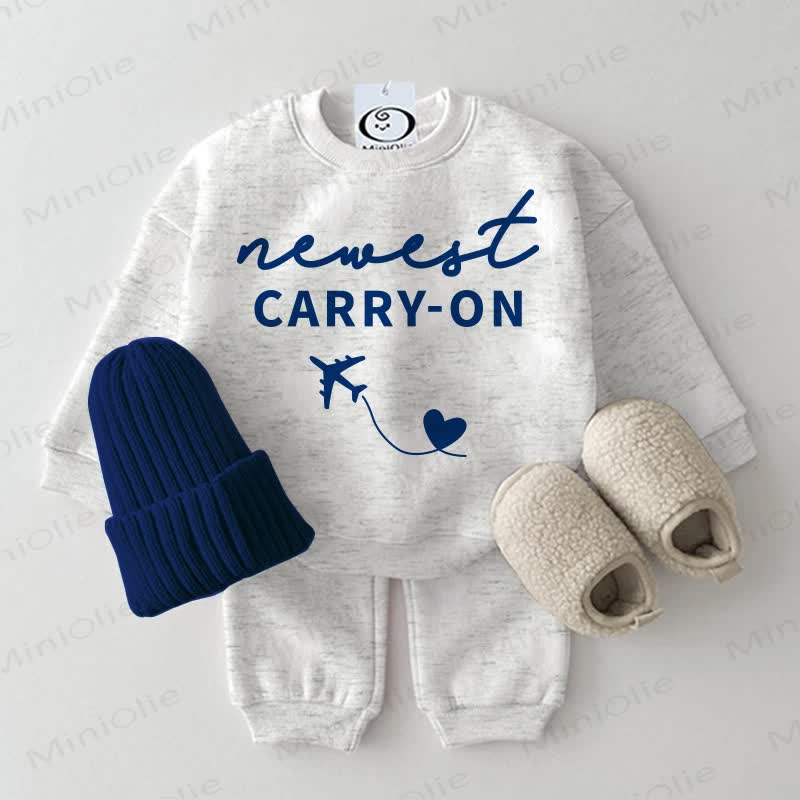 NEWEST CARRY-ON Baby Light Grey Sweatshirt 2-piece Set - Light Grey - 2-3T - image 1