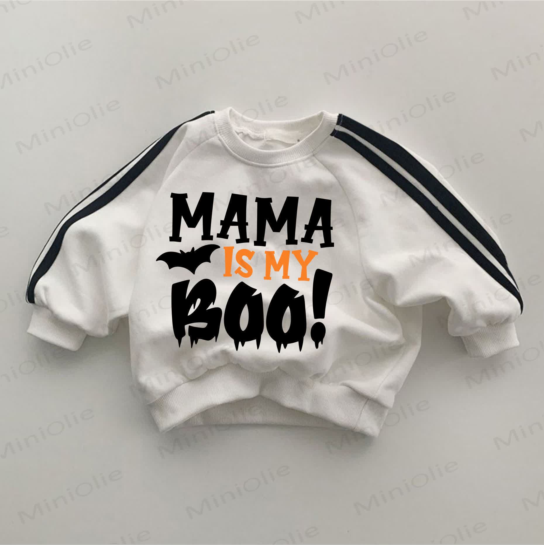 MAMA IS MY BOO! Baby White Sweatshirt - White - 2-3T - image 1
