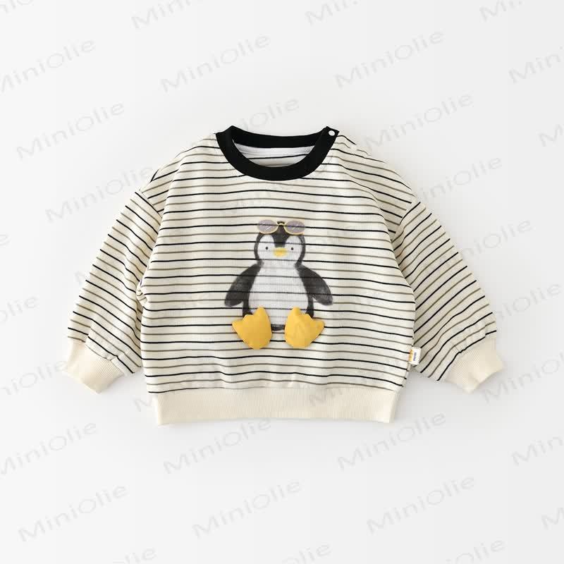 Baby Toddler Penguin Striped Sweatshirt or Fish Pants - White - 4-5T - image 2