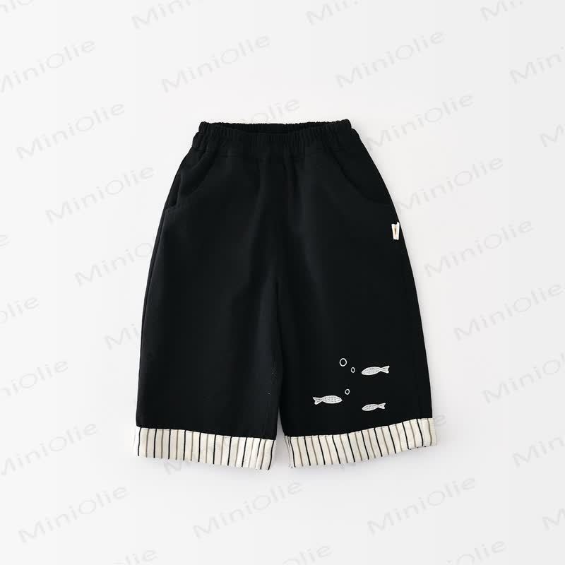 Baby Toddler Penguin Striped Sweatshirt or Fish Pants - Black - 4-5T - image 3