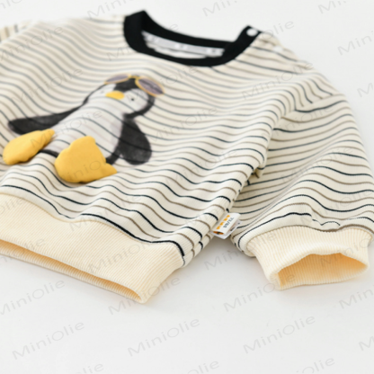Baby Toddler Penguin Striped Sweatshirt or Fish Pants - image 5