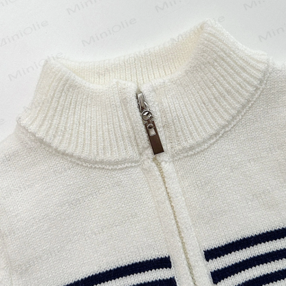 Baby Toddler Colorblock Half Zip Sweater or Denim Pants - image 6