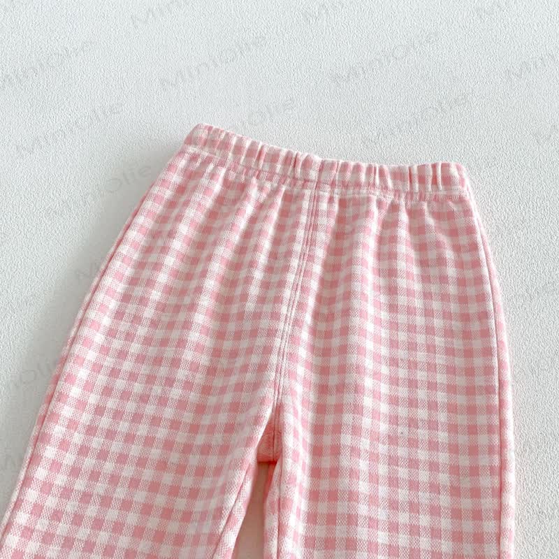 Toddler Baby Girl Gingham Bow Detail Top and Flared Pants 2-piece Set - image 8