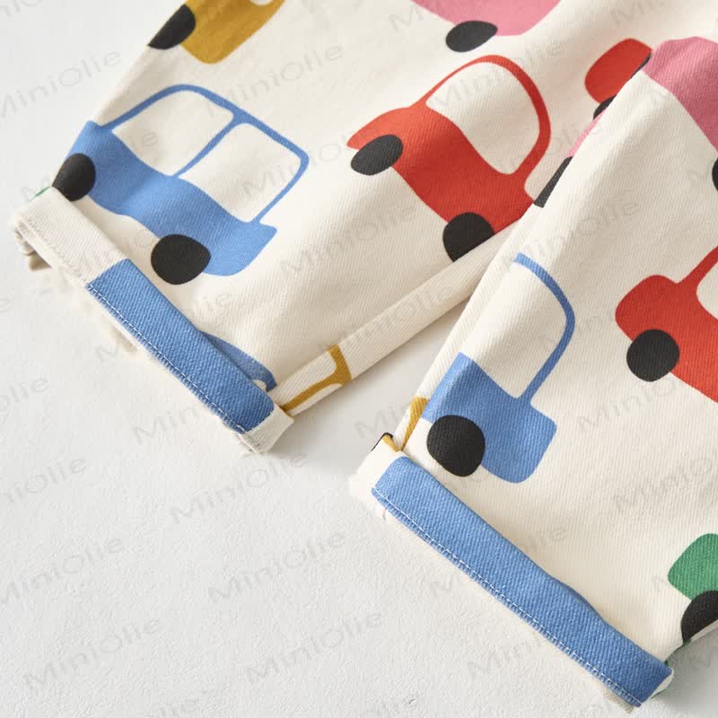 Baby Toddler Multicolor Cars White Pocket Overalls - image 5