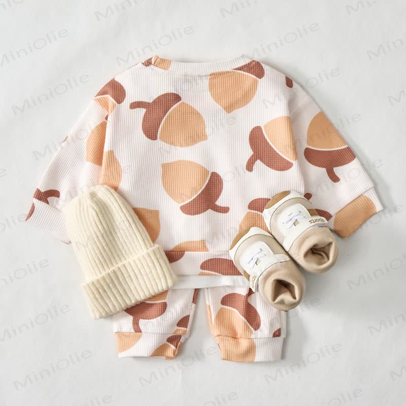 Baby Acorn Beige Waffle 2-piece Set - image 2