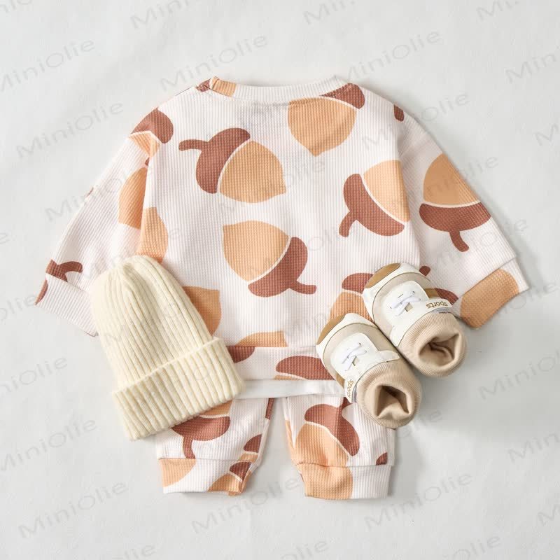 Baby Acorn Beige Waffle 2-piece Set - image 2