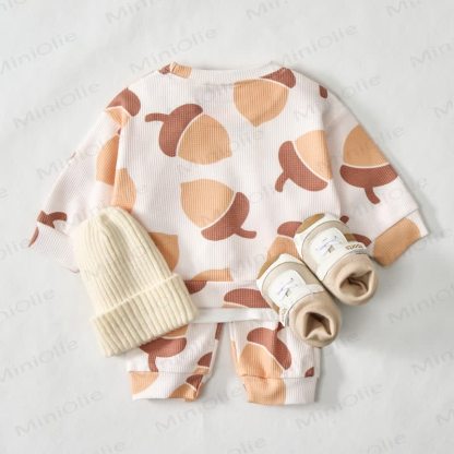 Baby Acorn Beige Waffle 2-piece Set - image 2