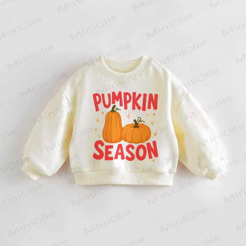 PUMPKIN SEASON Baby Toddler Cream Sweatshirt - Cream - 3-5T - image 1