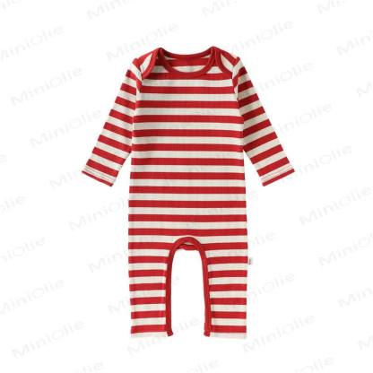 Baby Red White Stripe Onesie - Red Envelope neck Onesie - 18-24M - image 14