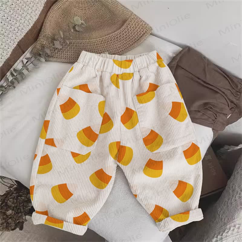 Baby Toddler Beige Rice Ball Cord Pants - Beige - 5-7T - image 1