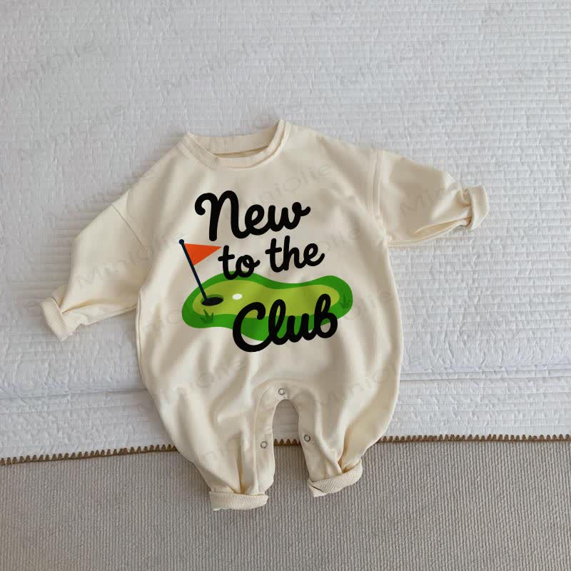 NEW TO THE CLUB Baby Golf Course Beige Romper - Beige - 2-3T - image 1