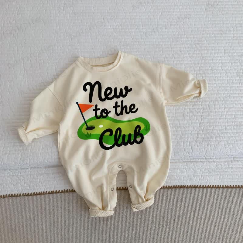NEW TO THE CLUB Baby Golf Course Beige Romper - Beige - 2-3T - image 1