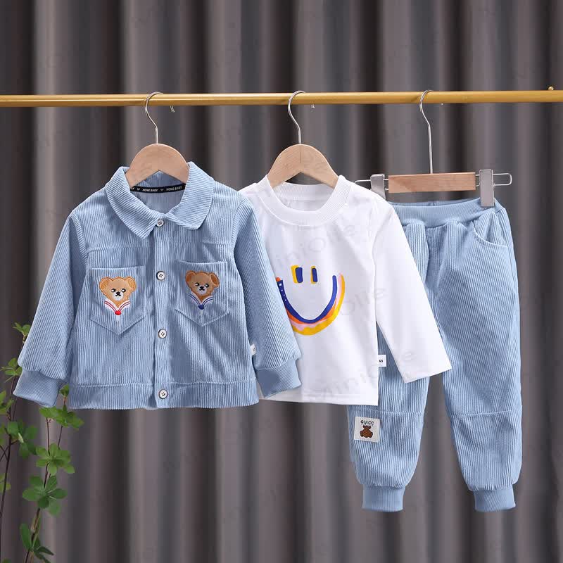 Toddler Bear Patch Corduroy 3-piece Set - image 5