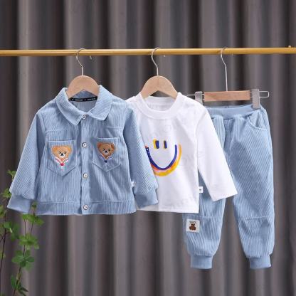 Toddler Bear Patch Corduroy 3-piece Set - image 5