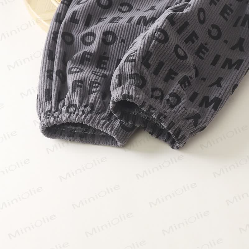 Toddler Baby Textured Print Corduroy Jogger - image 11