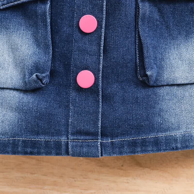 Toddler Girl Denim Jacket and Skirt 2-piece Set - image 9