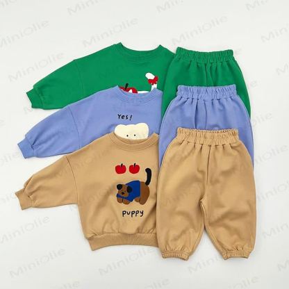 Toddler Aniaml Print Sweatshirt and Jogger 2-piece Set - image 1