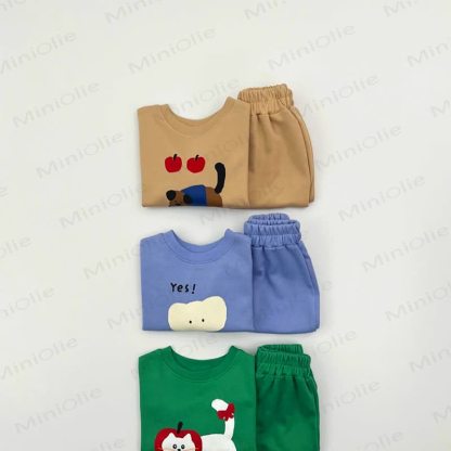 Toddler Aniaml Print Sweatshirt and Jogger 2-piece Set - image 7