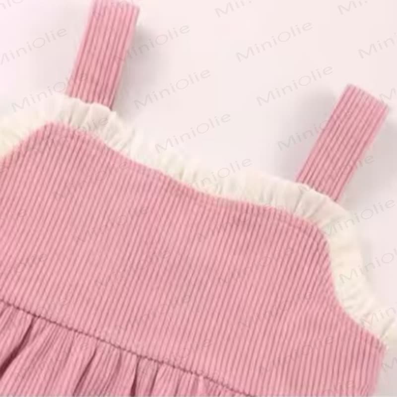 Toddler Baby Girl Floral Corduroy Ruffle 3-piece Set - image 4