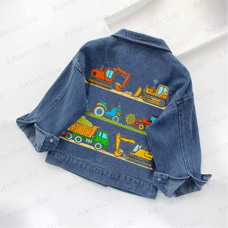 Toddler Kid Excavator Denim Jacket - image 2