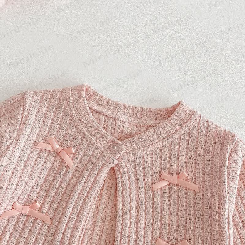 Baby Toddler Girl Rose Dress and Cardigan Outfit - image 11