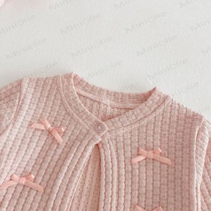 Baby Toddler Girl Rose Dress and Cardigan Outfit - image 11
