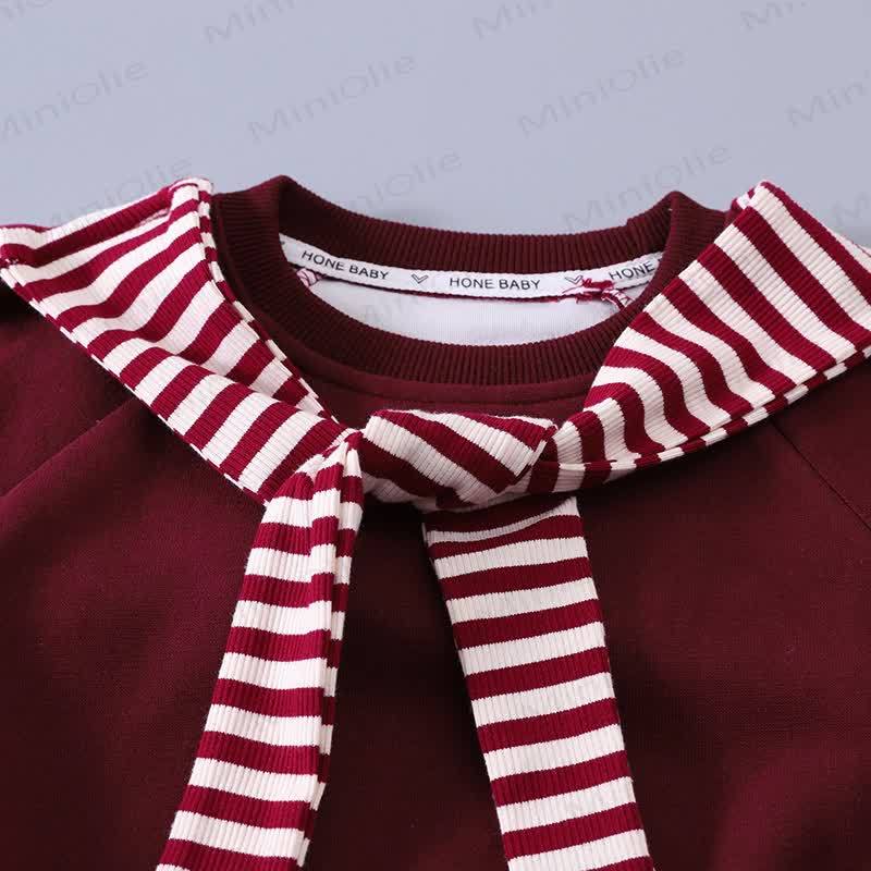 Toddler Striped Shawl Sweatshirt and Pants 2-piece Set - image 5