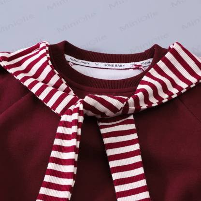 Toddler Striped Shawl Sweatshirt and Pants 2-piece Set - image 5