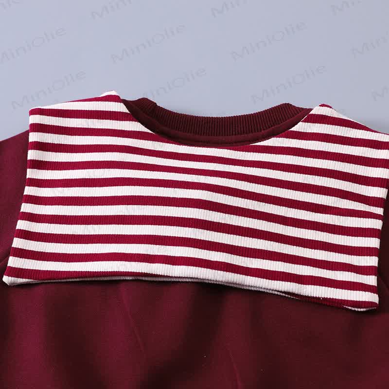 Toddler Striped Shawl Sweatshirt and Pants 2-piece Set - image 7