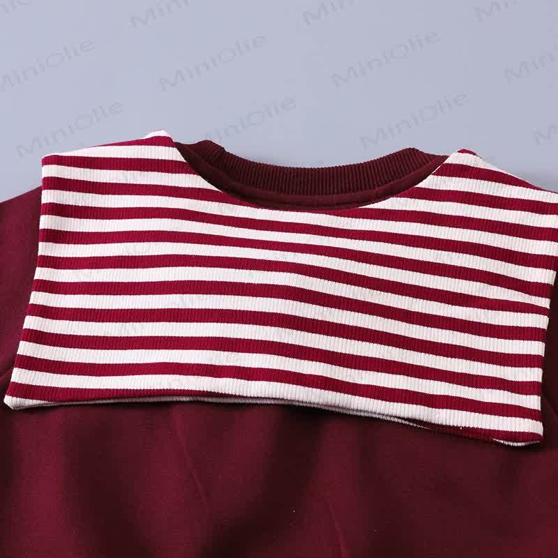 Toddler Striped Shawl Sweatshirt and Pants 2-piece Set - image 7