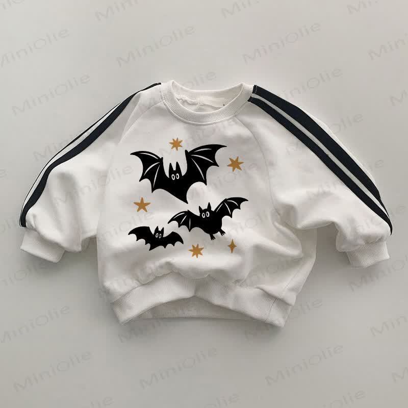 Bat Star Print Baby White Sweatshirt - White - 2-3T - image 1