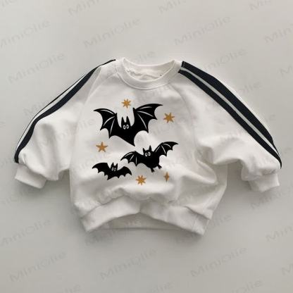 Bat Star Print Baby White Sweatshirt - White - 2-3T - image 1