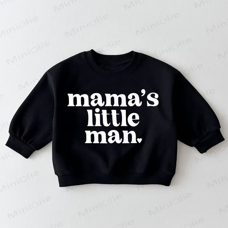 MAMA'S LITTLE MAN Baby Toddler Black Sweatshirt - Black - 3-5T - image 1