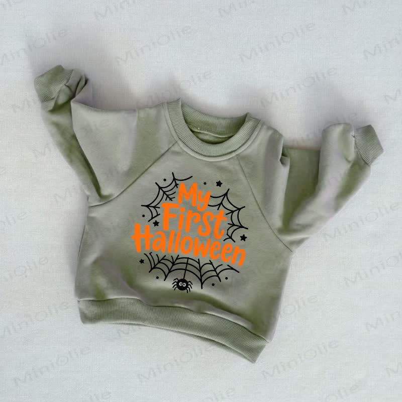 MY FIRST HALLOWEEN Baby Toddler Grey Green Sweatshirt - Grey Green - 3-5T - image 1