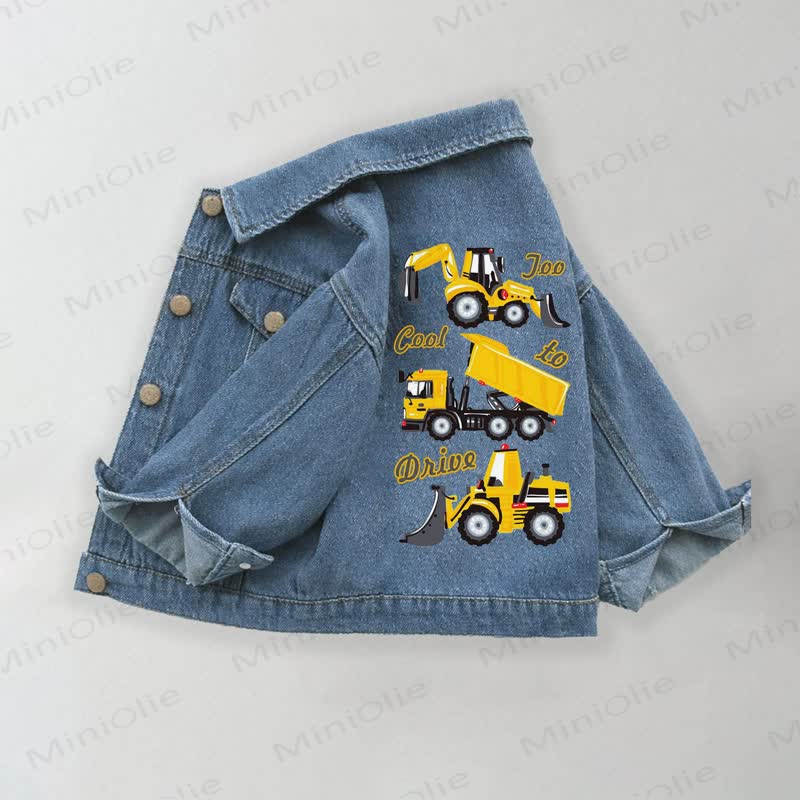 TOO COOL TO DRIVE Toddler Kid Denim Jacket - Blue - 10-11T - image 1
