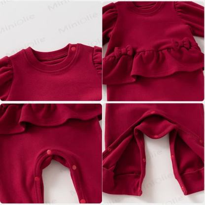 Baby Ruffle Bow Fake 2pcs Romper - image 10