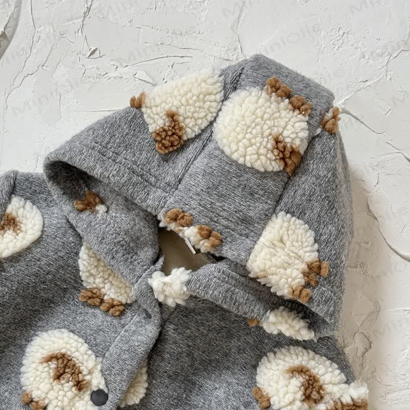 Baby Sherpa Sheep Hooded Romper - image 6