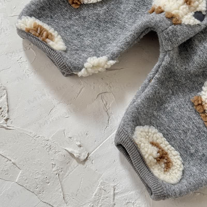 Baby Sherpa Sheep Hooded Romper - image 7