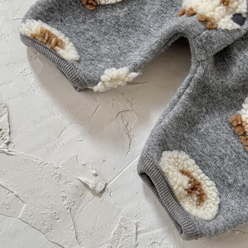 Baby Sherpa Sheep Hooded Romper - image 7