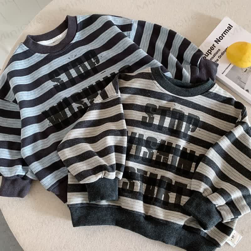 STOP WISHING START Toddler Stripe Sweatshirt - image 5