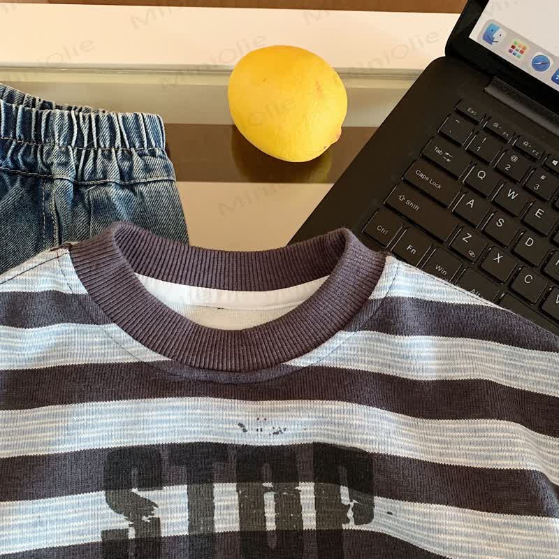 STOP WISHING START Toddler Stripe Sweatshirt - image 9