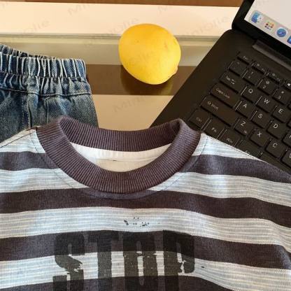 STOP WISHING START Toddler Stripe Sweatshirt - image 9