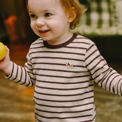 Toddler Puppy Embroidered Stripe T-shirt - image 3