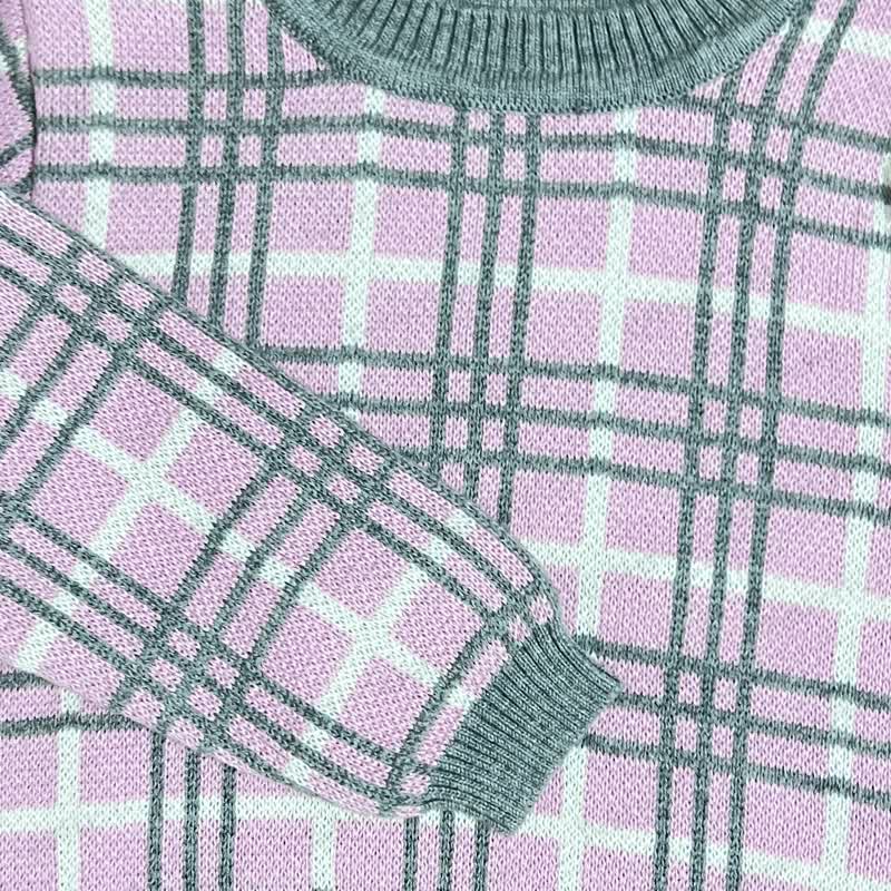Baby Toddler Plaid Crew Neck Long Sleeve Knit Sweatshirt - image 2