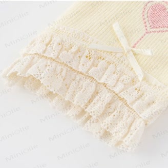 Baby Rib Lace Trim Heart Leggings - image 8