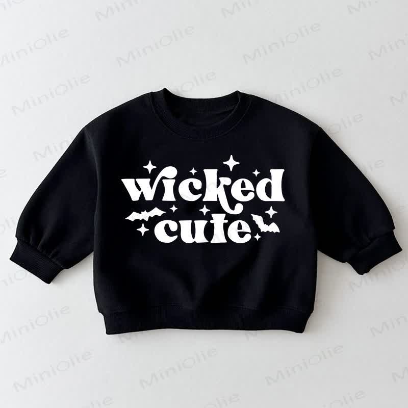 WICKED CUTE Baby Toddler Black Sweatshirt - Black - 3-5T - image 1