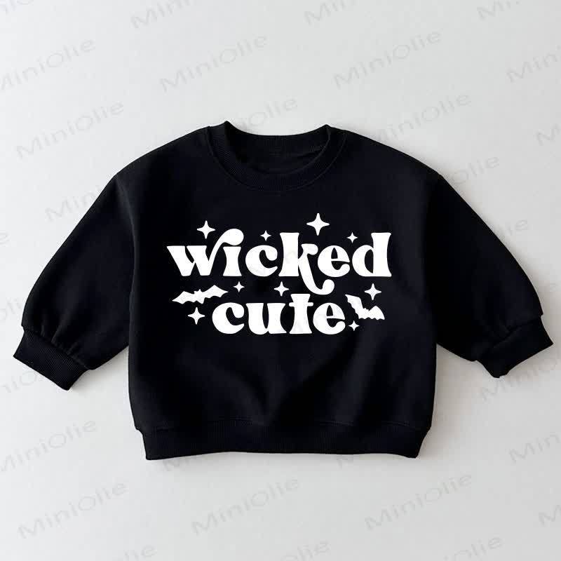 WICKED CUTE Baby Toddler Black Sweatshirt - Black - 3-5T - image 1