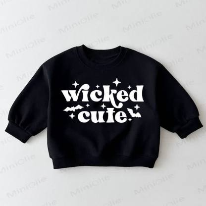 WICKED CUTE Baby Toddler Black Sweatshirt - Black - 3-5T - image 1