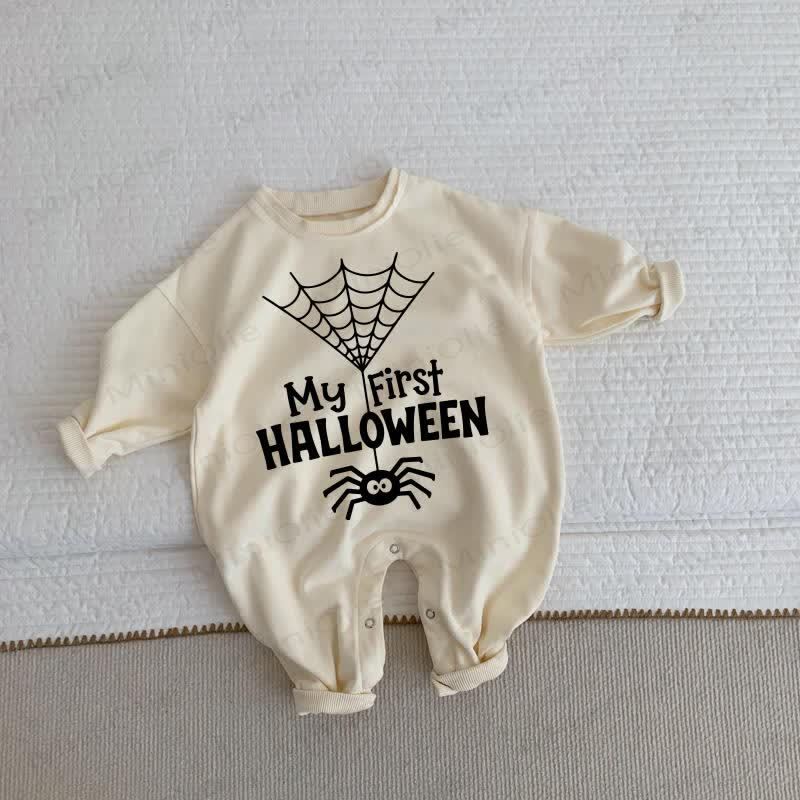 MY FIRST HALLOWEEN Baby Beige Romper - Beige - 2-3T - image 1