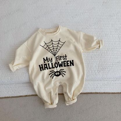MY FIRST HALLOWEEN Baby Beige Romper - Beige - 2-3T - image 1